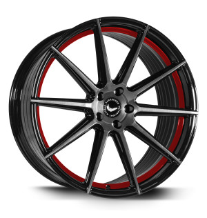 BARRACUDA PROJECT 2.0 Higloss-Black brushed Surface/undercut Colour trim rot Wheel 9x21 - 21 inch 5x112 bolt circle