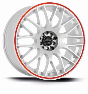 BARRACUDA KARIZZMA Racingwhite Trimline red Wheel 7,5x17 - 17 inch 5x100 bolt circle
