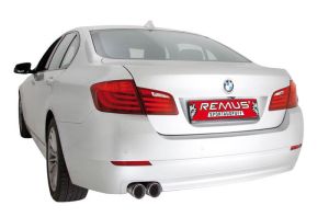 Remus Sportschalldämpfer mit 2 Endrohren Ø 84 mm Street Race passend für BMW 5er F11 3,0l Diesel 6 Cyl, 150kw
