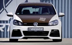 Rieger Spoilerstoßstange für Fahrzeuge mit Scheinwerferreinigung inkl. Lufteinlassblenden  passend für VW Golf 6