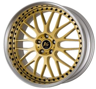 Work Wheels VS XX Gold (GLD) mit schwarzen Zierschrauben Felge 8.5x19 - 19 Zoll 5x127 Lochkreis