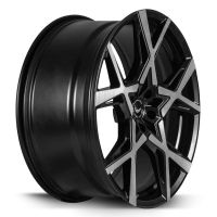 BARRACUDA PROJECT X Black brushed Surface Wheel 10x22 - 22 inch 5x108 bolt circle