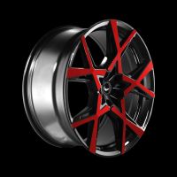 BARRACUDA PROJECT X Gloss black Flashred Wheel 10x22 - 22 inch 5x108 bolt circle