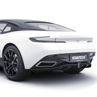 Startech Auspuffblenden silber, Träger schwarz passend für Aston Martin DB11