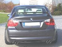 Heckansatz Spirit ohne Carboneinsatz für Auspuffanlage links/rechts passend für E90 Limousine Kerscher Tuning passend für BMW E90 / E91
