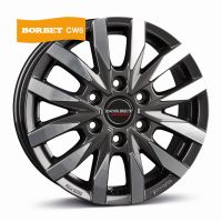 Borbet CW6 mistral anthracite glossy polished Wheel 7,5x18 inch 6x114,3 bolt circle