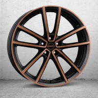 Borbet W black copper polished matt Wheel 8x18 inch 5x112 bolt circle