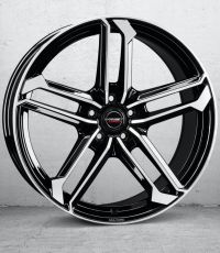 Borbet ATX black polished glossy Wheel 8x19 inch 5x112 bolt circle