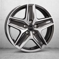 Borbet CWZ mistral anthracite glossy polished Wheel 7,5x18 inch 5x118 bolt circle