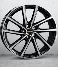 Borbet V black polished glossy Wheel 7x19 inch 5x112 bolt circle