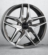 Borbet Z mistral anthracite glossy polished Wheel 8x18 inch 5x112 bolt circle
