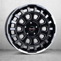 Borbet CW7 black rim polished glossy Wheel 7,5x18 inch 5x118 bolt circle