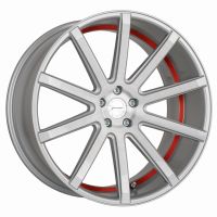 CORSPEED DEVILLE Silver-brushed-Surface/ undercut Color Trim rot 9x21 5x114,3 Lochkreis