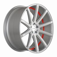 CORSPEED DEVILLE Silver-brushed-Surface/ undercut Color Trim rot 9x21 5x120 Lochkreis