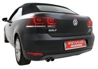 Remus Sportschalldämpfer mit 2 Endrohren Ø 84 mm Carbon Race passend für Volkswagen Scirocco III 1,4l 118kW