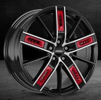 RONAL R67 Red Left                                                           JETBLACK-frontpolished          8.0x19 / 5x108