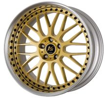 Work Wheels VS XX Gold (GLD) with black rim bolts Wheel 9x19 - 19 inch 5x130 bold circle